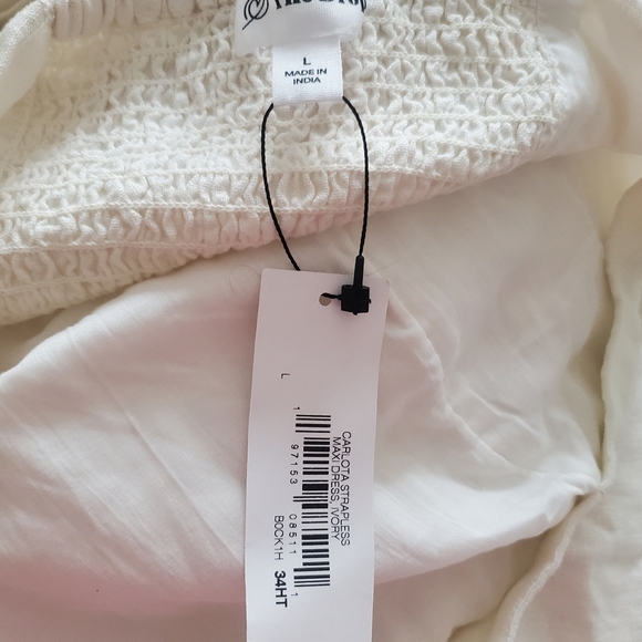 Amazon The Drop | White Strapless Maxi Dress | Size L | NWT - Picture 11 of 16